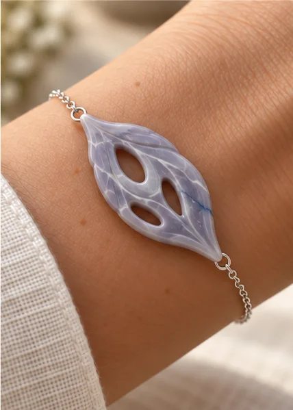 Lavender mist bracelet on a wrist